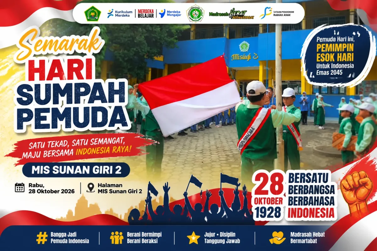 Hari Sumpah Pemuda di MIS Sunan Giri 2: Kobarkan Semangat Pemimpin Masa Depan